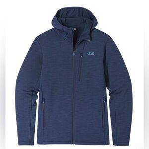 STIO GLIDE POWER STRETCH FULL ZIP HOODIE MOUNTAIN SHADOW HEATHER - L